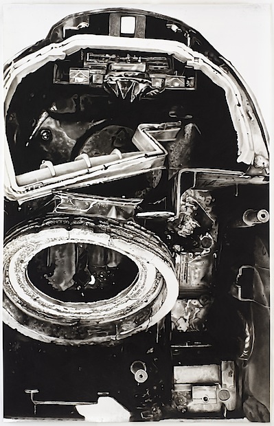 Peter Hock: 15/02, 2015, charcoal on paper, 235 x 150 cm
